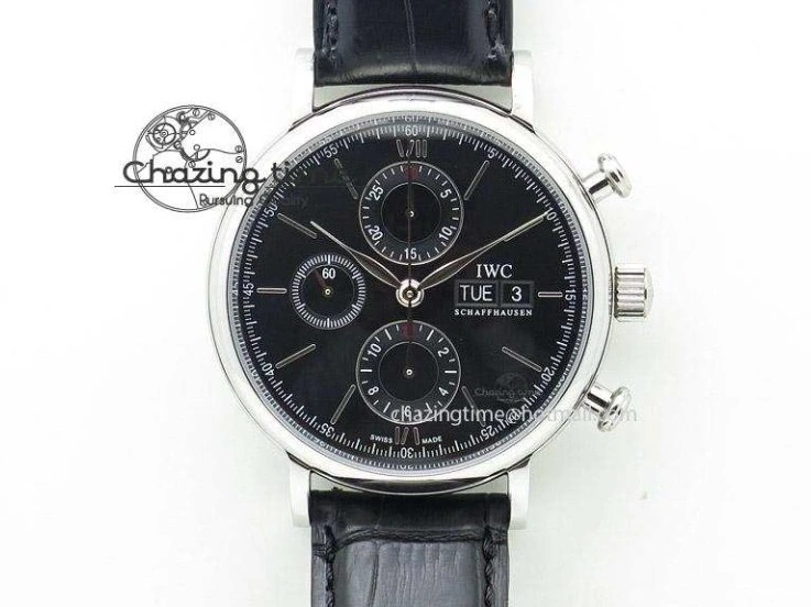 MIROTIME 0401 Modern PILOT IW389001 ZF 1:1 Best Edition Ceramic Case Black Dial on Nylon Strap A7750 (Same Function As Genuine) 7158